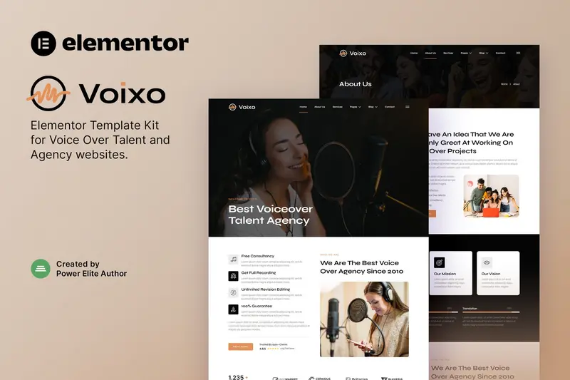 Mua Voixo - Voice Over Talent & Agency Elementor Template Kit Tải Voixo - Voice Over Talent & Agency Elementor Template Kit mới nhất