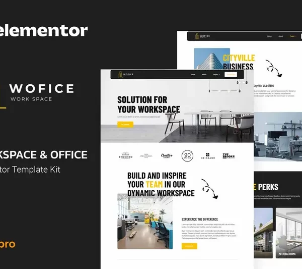 Tải Wofice - Workspace & Office Elementor Template Kit mới nhất