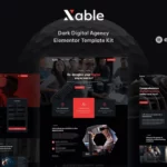 Tải Xable - Dark Digital Agency Elementor Pro Template Kit mới nhất
