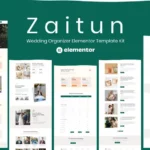 Tải Zaitun - Wedding Organizer Elementor Template Kit mới nhất