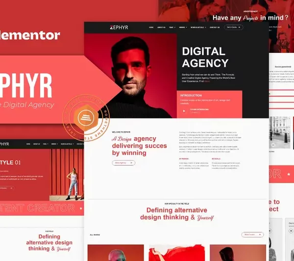 Tải Zephyr - Creative Digital Agency Elementor Template Kit mới nhất