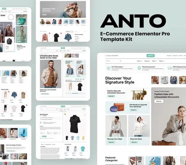 Mua Anto - E-Commerce Elementor Pro Template Kit giá rẻ
