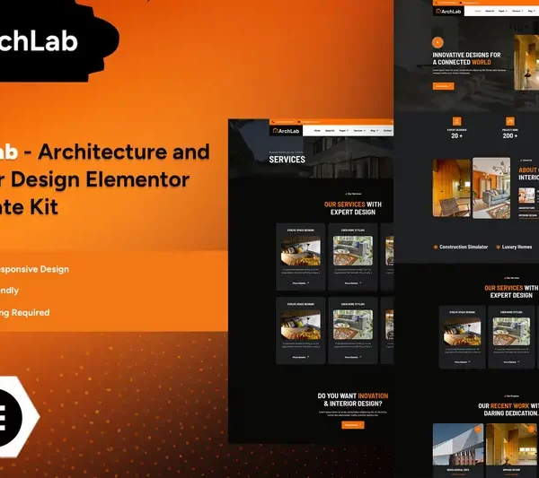 Mua ArchLab - Architecture & Interior Design Elementor Pro Template Kit giá rẻ