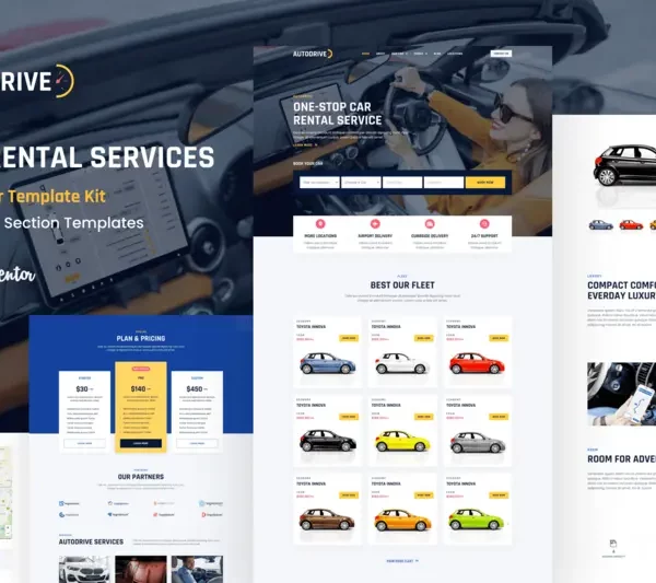 Mua Autodrive - Car Rental & Dealer Elementor Template Kit giá rẻ