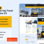 Mua Azwa - Umrah & Hajj Tour Travel Elementor Template Kit giá rẻ