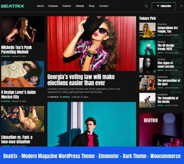 Mua Beatrix - Modern Magazine WordPress Theme giá rẻ