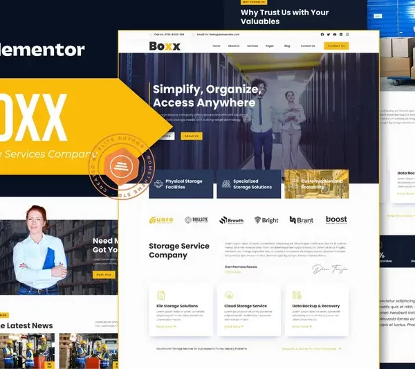 Mua Boxx - Storage Services Company Elementor Template Kit giá rẻ