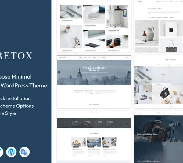 Mua Cretox - Multipurpose Portfolio WordPress Theme giá rẻ