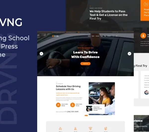 Mua DRVNG - Driving School WordPress Theme giá rẻ