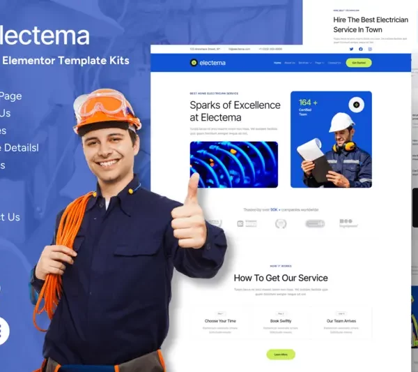 Mua Electema - Electrician Service Elementor Template Kit giá rẻ