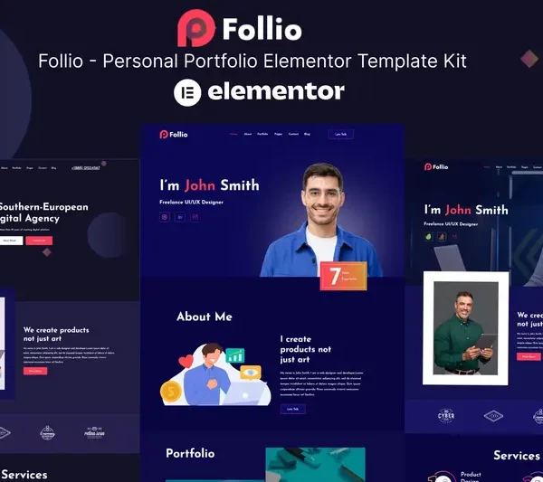 Mua Follio - Personal Portfolio Elementor Template Kit giá rẻ