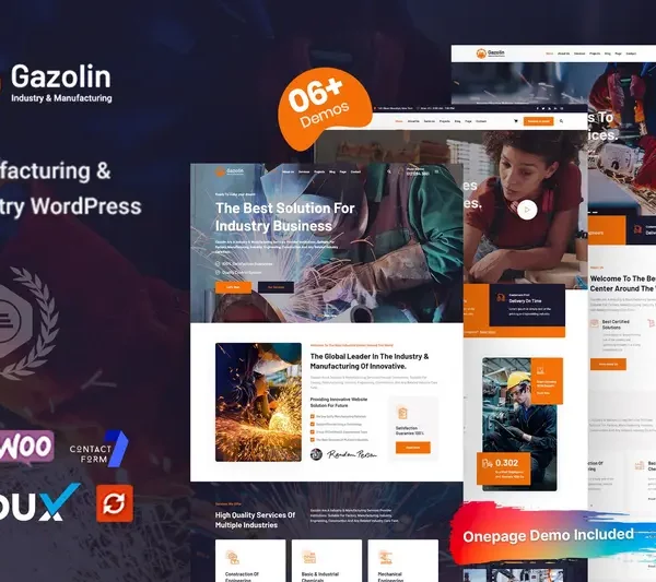 Mua Gazolin - Industry & Factory WordPress Theme giá rẻ