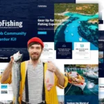 Mua Go Fishing - Fishing Club Community Elementor Template Kit giá rẻ