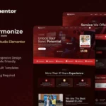 Mua Harmonize - Recording Studio Elementor Template Kit giá rẻ