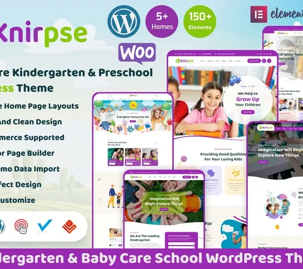 Mua Knirpse – Kindergarten & Baby Care WordPress Theme giá rẻ