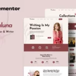 Mua Laluna - Book Author & Writer Elementor Template Kit giá rẻ