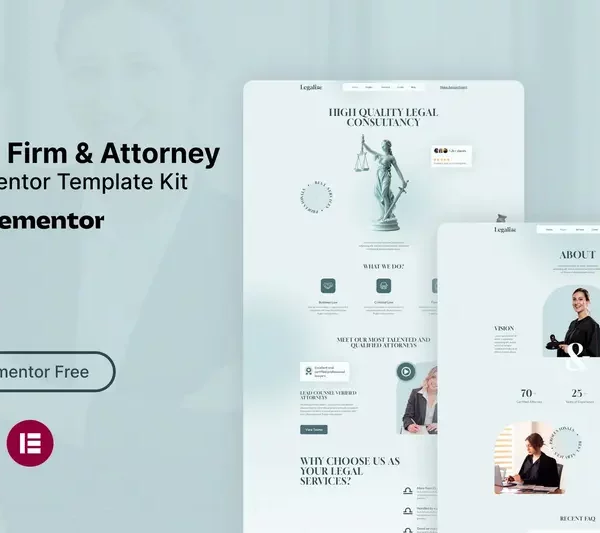 Mua Legalize - Law Firm & Attorney Elementor Template Kit giá rẻ