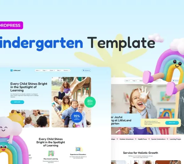 Mua LittleLand – Kindergarten Template Elementor Pro Template Kit giá rẻ