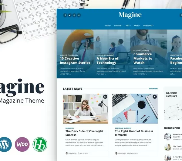 Mua Magine - Business Blog WordPress Theme giá rẻ
