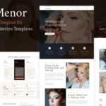 Mua Menor - Makeup Artist & Hair Stylist Elementor Pro Template Kit giá rẻ