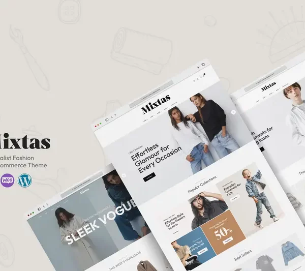 Mua Mixtas - Minimalist Fashion WooCommerce Theme giá rẻ