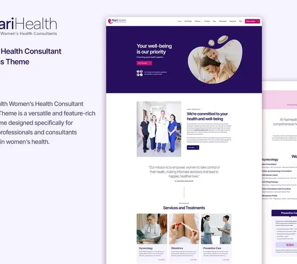 Mua NariHealth - Women's Health Consultant WordPress giá rẻ