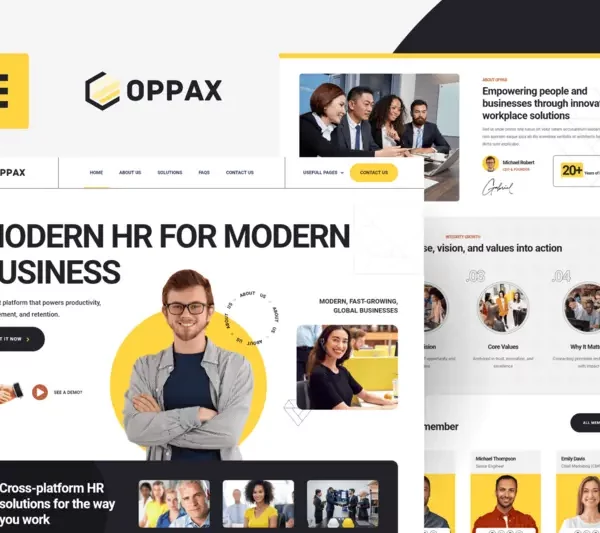 Mua Oppax - HR Solutions Elementor Template Kit giá rẻ