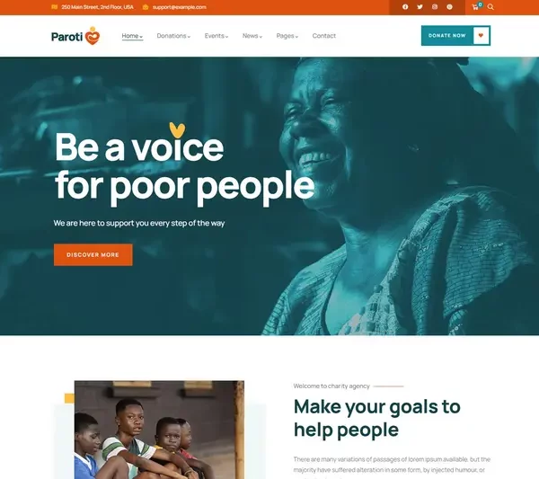 Mua Paroti - Nonprofit Charity WordPress Theme giá rẻ