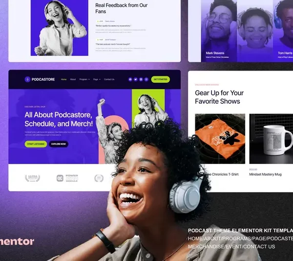 Mua Podcastore - Podcast & Merch Store Elementor Kit giá rẻ