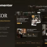 Mua Razor - Modern Barbershop Elementor Template Kit giá rẻ