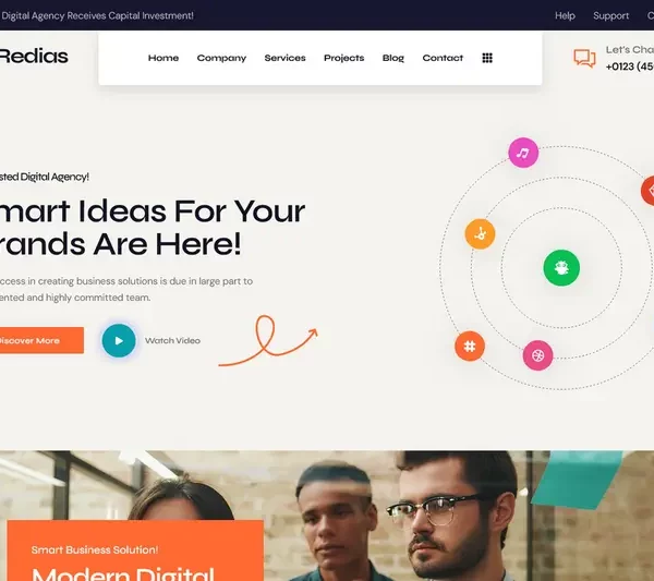 Mua Redias - Creative Digital Agency WordPress Theme giá rẻ
