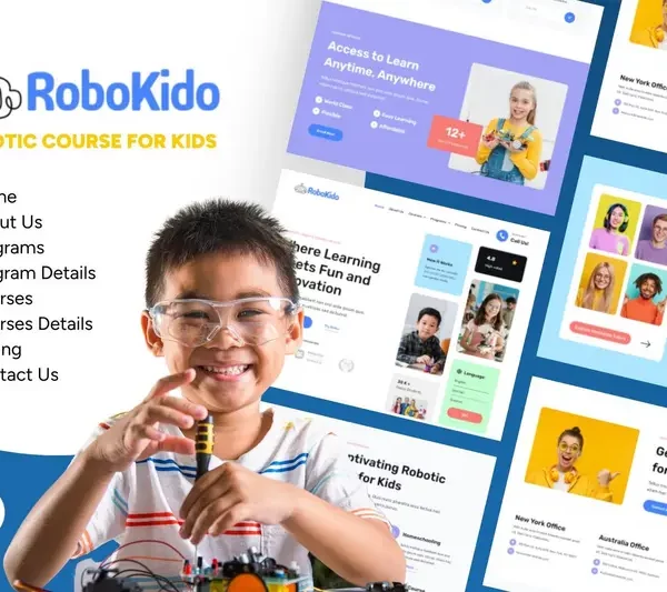 Mua Robokido - Online Learning Courses for Kids Elementor Template Kit giá rẻ