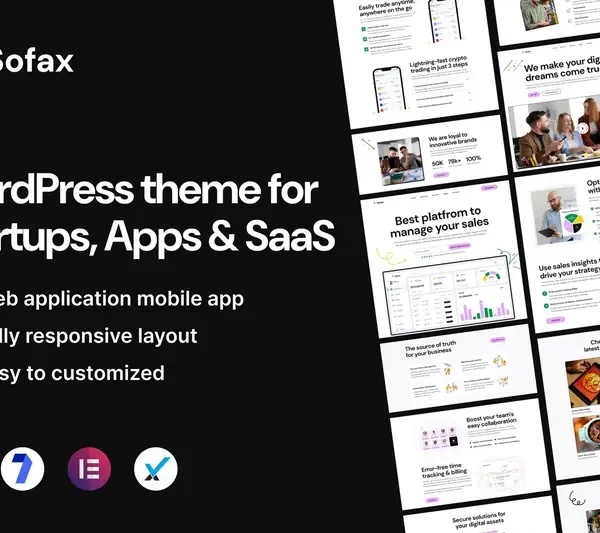 Mua Sofax - Software & Startup WordPress Theme giá rẻ