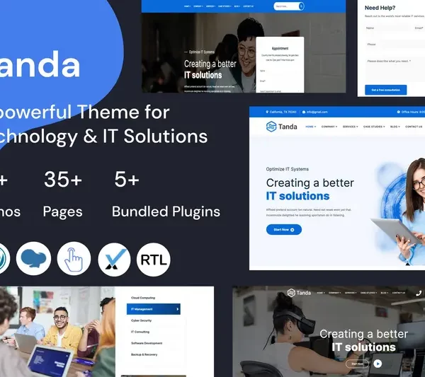 Mua Tanda - Technology & IT Solutions WordPress Theme giá rẻ