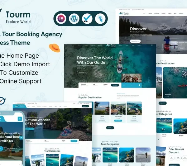 Mua Tourm- Travel & Tour Booking Agency WordPess Theme giá rẻ