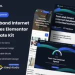 Mua Warnet - Broadband Internet Services Elementor Template Kit giá rẻ