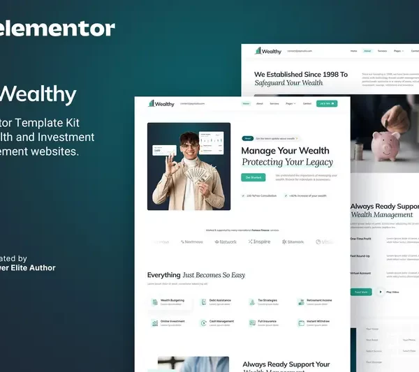 Mua Wealthy – Wealth & Investment Management Elementor Template Kit giá rẻ