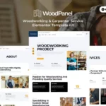 Mua Woodpanel - Woodworking & Carpenter Service Elementor Pro Template Kit giá rẻ