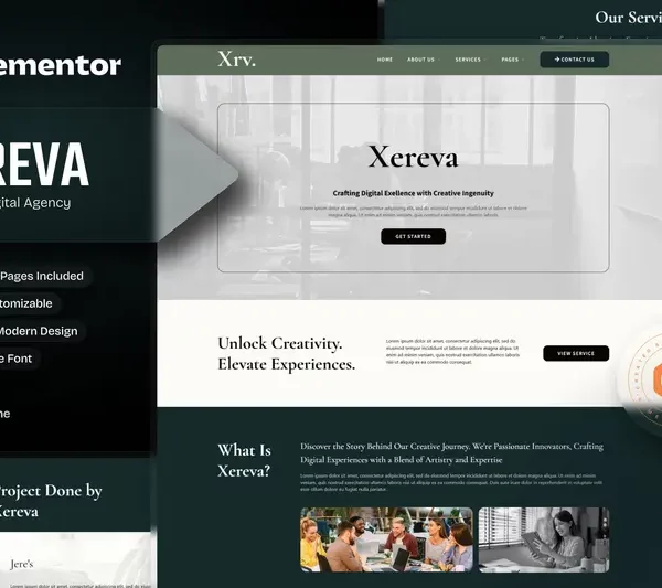 Mua Xereva - Creative Digital Agency Elementor Template Kit giá rẻ